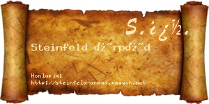 Steinfeld Árpád névjegykártya