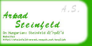 arpad steinfeld business card